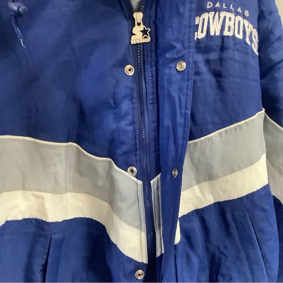 Vintage 90s Starter Pro Line Dallas Cowboys Jacket Pullover NFL Full Zip Size L - Picture 16 of 16